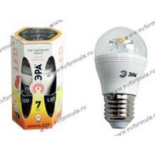 Лампа светодиодная ЭРА LED smd P45-7w-827-E27 Clear мягкий желтый свет