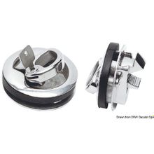 Osculati Flush pull latch AISI316 w stop with lock, 38.147.06