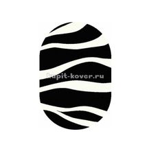 Российский ковер SHAGGY ULTRA s613_black_oval, 1 x 2