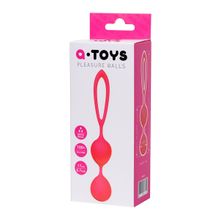 A-toys Ярко-розовые вагинальные шарики с петелькой