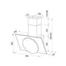 MAUNFELD TOWER L (TOUCH) 60 черный ЧЕРНОЕ стекло