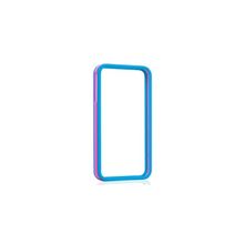 Бампер для iPhone 5 Gear4 The Band, цвет синий с розовым (IC508G)