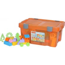 Конструктор Строитель (184 элемента) (в контейнере)