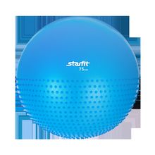 STARFIT Мяч гимнастический полумассажный GB-201 75 см, антивзрыв, синий