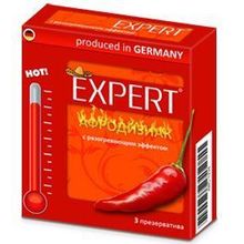 Expert Презервативы Expert  Афродизиак  с разогревающим эффектом - 3 шт.