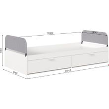 Алмаз. Любимый дом Милтон Кровать 900х2000 (Белый)