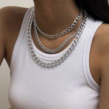 Многослойное колье под серебро (арт. 83480-9)