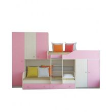 РВ мебель Лео дуб молочный розовая