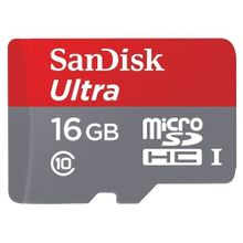 Sandisk Карта памяти Sandisk Ultra microSDHC Class 10 UHS-I 80MB s 16GB