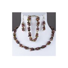 Бусики-Колечки Комплект Турмалин "Панночка" арт.КМП174