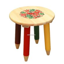 Набор детской мебели Хохлома "Светлячок" - стол и табурет из дерева с художественной росписью, арт. 7257-7406
