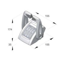 Vetus Блок ДУ с одной рукояткой Vetus EC3UMETR1 12 24 В 155 x 155 x 174 мм