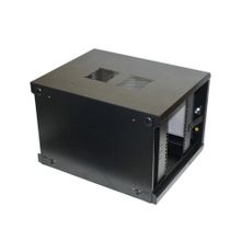 Шкаф настенный KRAULER KRC86412 19", 12U, 600x450x635мм, стеклянная дверь, разборный, черный