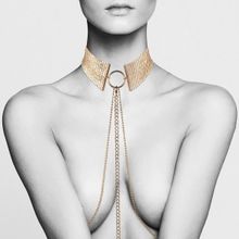 Bijoux Indiscrets Золотистый ошейник с цепочками Desir Metallique Collar (золотистый)