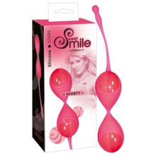 Розовые вагинальные шарики с хвостиком для извлечения Розовый
