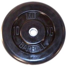 Диск обрезиненный черный MB Barbell d-26 10 кг