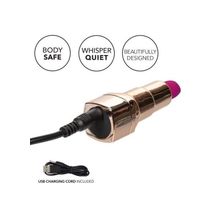 California Exotic Novelties Золотистый вибратор-помада с пурпурным мягким кончиком Hide   Play Rechargeable Lipstick (золотистый)