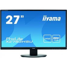 Монитор IIYAMA 27" X2783HSU-B1 черный {AMVA+ LED 4ms 16:9 DVI HDMI M M матовая 3000:1 350cd 160гр 160гр 1920x1080 D-Sub USB}