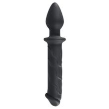 Orion Черный двусторонний стимулятор Dildo   Plug - 22,8 см. (черный)