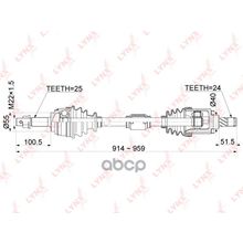 Привод В Сборе | Перед Прав| LYNXauto арт. CD1092