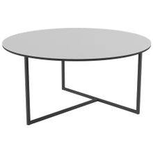 Слайн Стол журнальный Калифорния "Маджоре Glass" белая Lacobel