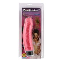 NMC Розовый вибратор-реалистик с богатым рельефом поверхности PEARL SHINE 9 VIBRATOR - 22,8 см.