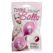 Розовые вагинальные шарики Twin Balls Розовый