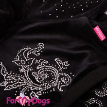 Черный костюм для собак ForMyDogs из велюра 162SS-2015 BL