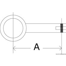 Osculati Fork joint centre distance 73 mm, 46.761.05