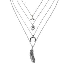 Многослойное колье "Перо" (арт. 81025-2)