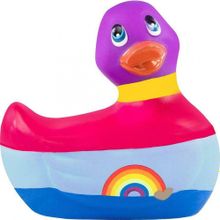 Big Teaze Toys Вибратор-уточка I Rub My Duckie 2.0 Colors с разноцветными полосками (разноцветный)