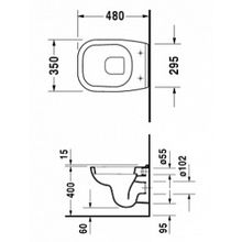 Унитаз подвесной Duravit D-Code 22110900002