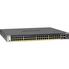 netgear (Управляемый коммутатор 3го уровня c 48ge (poe+) +2 10gb base-t + 2sfp+ портов с возможностью установки доп. питания aps550w, poe бюджет от 480 до 720w) gsm4352pa-100nes