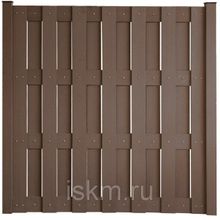 Сплошной забор для дачи из ДПК CM Fencing Кофе с молоком
