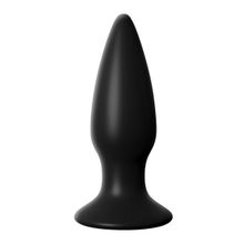 Чёрная малая анальная вибропробка Small Rechargeable Anal Plug - 10,9 см.