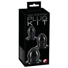 Orion Набор растягивающих анальный вход пробок Anal Stretching Plug Kit (черный)