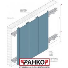 Рейка фасадная A160 CT белый оцинк. А903 L=4м