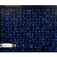 Rich LED RL-CS2*1.5-CW B Уличный светодиодный Занавес 2x1.5 м, синий, пост свечение, провод белый