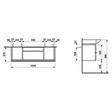 Тумба с раковиной Laufen Palace 4.0135.2.075.463.1