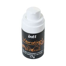 Жидкий массажный гель INTT VIBRATION Peach с ароматом персика и эффектом вибрации - 17 мл.