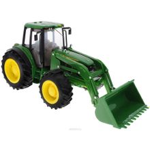 Трактор Tomy John Deere 6830 с двойными колесами и фронтальным погрузчиком