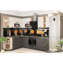 DOMANI Кухня Контемп, комплект 6, Графит слоновая кость ID - 302571