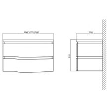 BelBagno Мебель для ванной FORMICA 80 Tortora Lucido