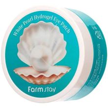 Farmstay White Pearl Hydrogel Eye Patch 60 патчей в банке