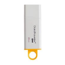 KINGSTON USB 3.1 3.0 2.0  8GB  DataTraveler G4 белый с желтым BL1