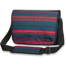 Женская  уличная сумка для ноутбука 15” чёрная в зелёную и красную полоску Dakine Mainline 20L Man Mantle
