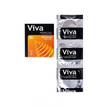 Ребристые презервативы VIVA Ribbed - 3 шт. (241860)