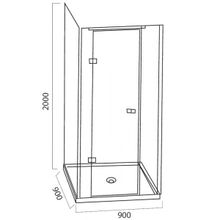 Душевой уголок Am.Pm Tender Square Corner 90 (W45G-KD2C090CT)