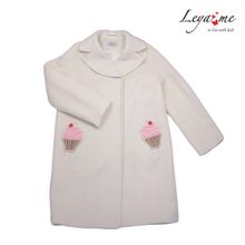 Leya.me Пальто бело - молочное со съемными элементами STC-056