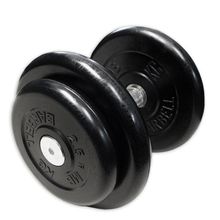 Гантель неразборная черная 16 кг MB-FdbM-B16